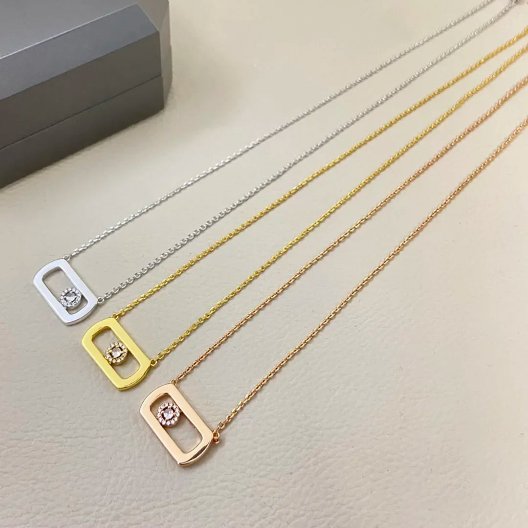 French Series Original Fashion Design 925 Sterling Silver Women's Classic Zircon Inlaid Necklace