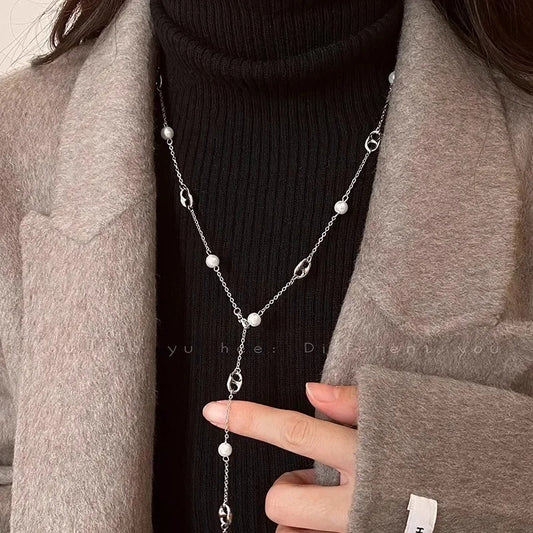Long Pearl Necklace Women's Autumn Winter New Design Sensation Sweater Chain